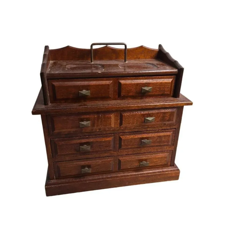 Vintage Wooden Varnished Musical Jewelry Box